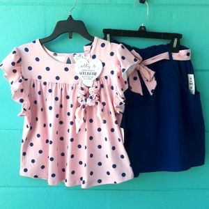 NWT "Ally B" 3Pieces Girls Short Set L(14)